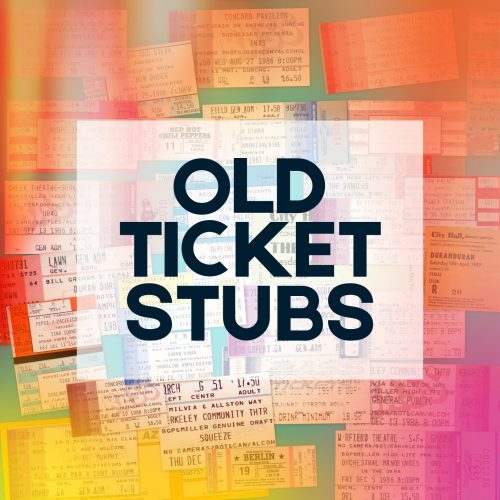 Old concert ticket stubs from MultiMemories com